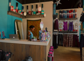 Inside a boutique at Buckhead Court